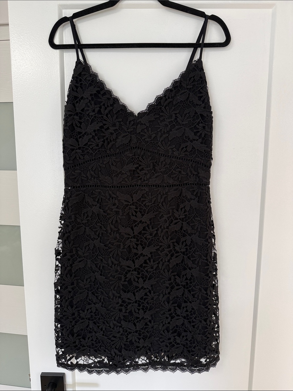 Abercrombie & Fitch Black Floral Lace Mini Dress